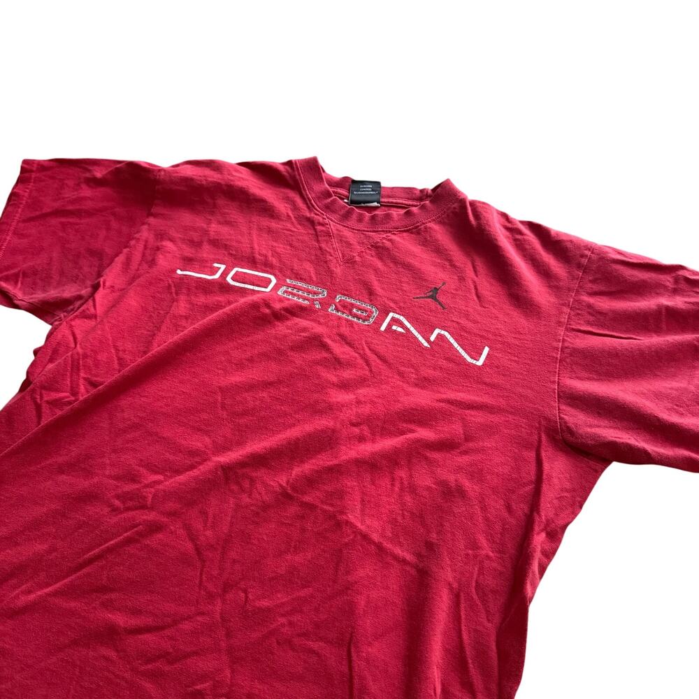 Jordan Jumpman Red Graphic T-Shirt Retro Y2K Basketball Streetwear M
